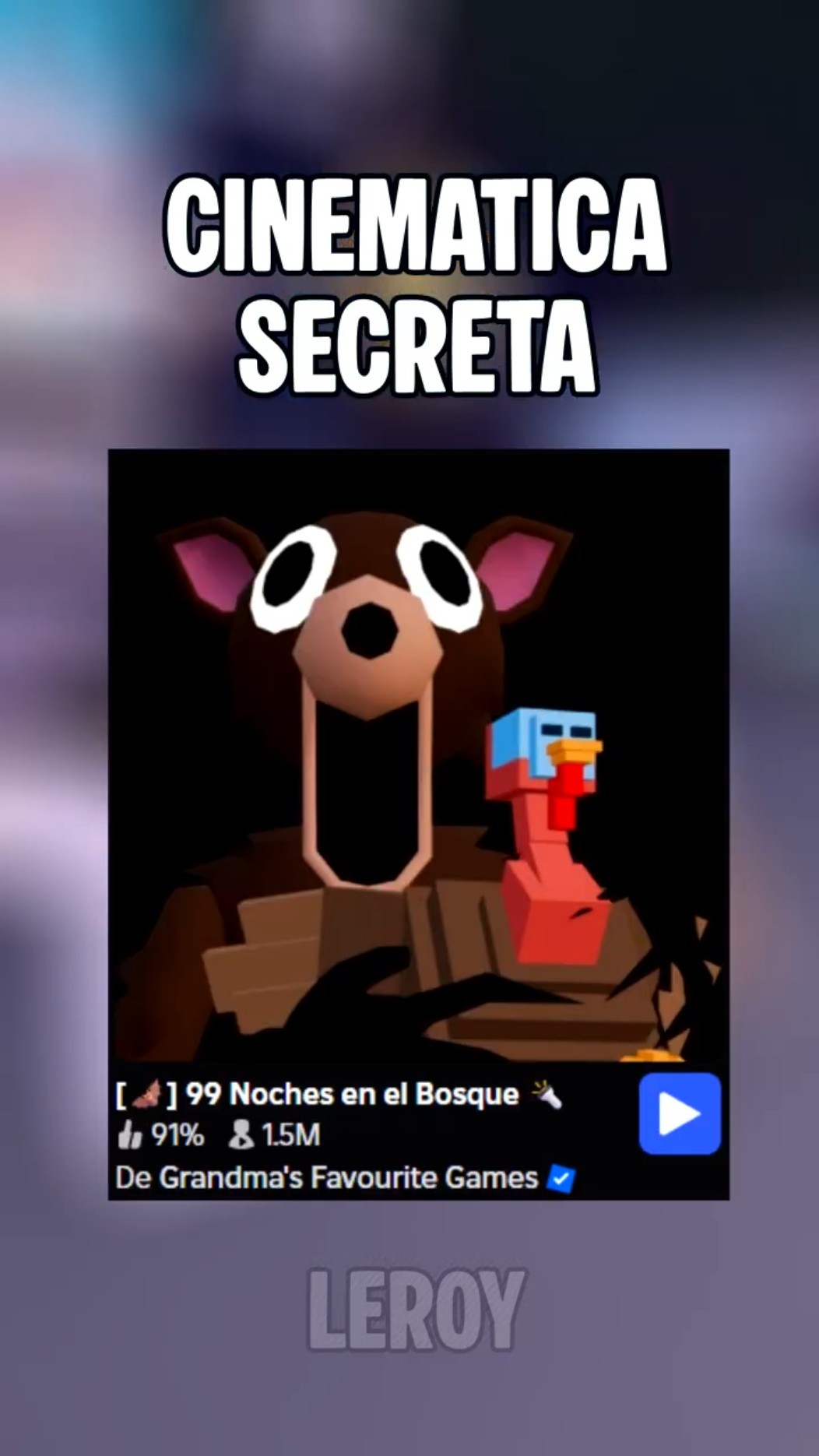 CINEMATICA SECRETA DE 99 NOCHES EN EL BOSQUE #roblox #shorts #games – YouTube