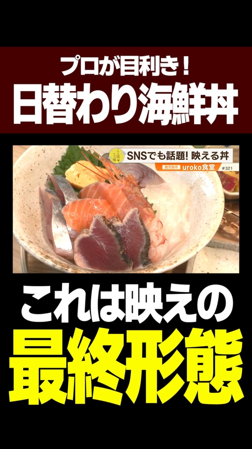 【海鮮丼】SNSで話題！女性に人気の「uroko食堂」 #shorts #ランチ #鹿児島ランチ – YouTube