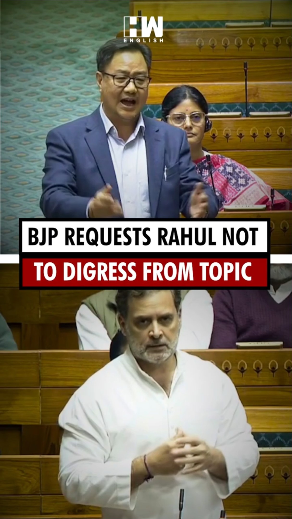 #Shorts | BJP loses cool as Rahul Gandhi mentions RSS, with Kiren Rijiju interrupting midway – YouTube
