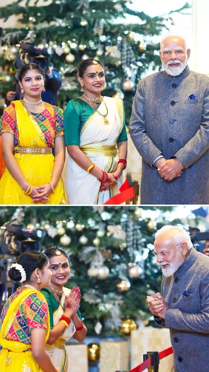 Indian classical dancers welcome PM Modi in Jordan | #shorts – YouTube