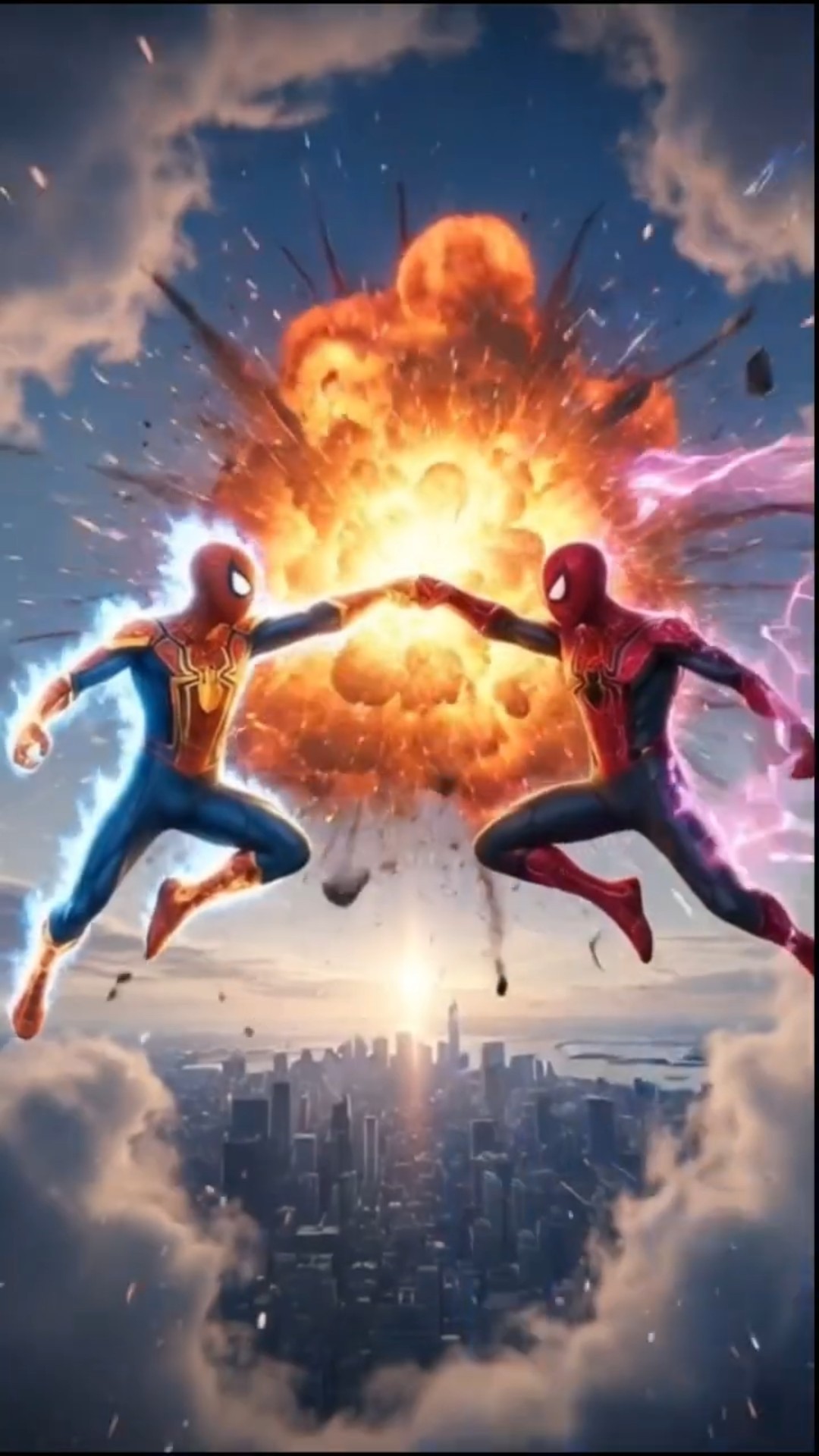 Aurora Flame SpiderMan 🔥 vs Crimson Shock ⚡ | #shorts #spiderman – YouTube