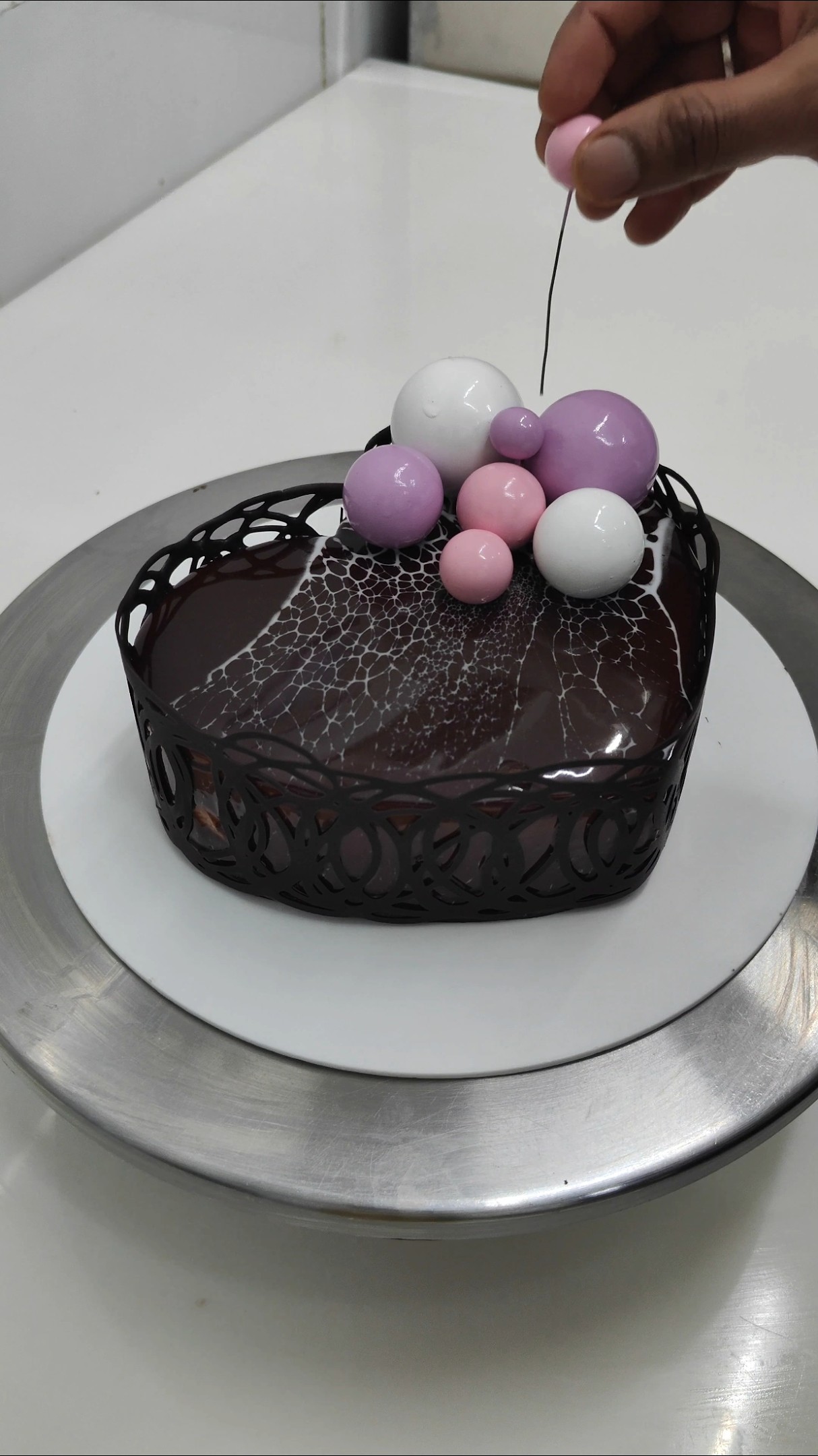 new heart shape chocolate mirror glaze cake #mirrorglazecake #heartcake #shorts #ytshorts #viral – YouTube