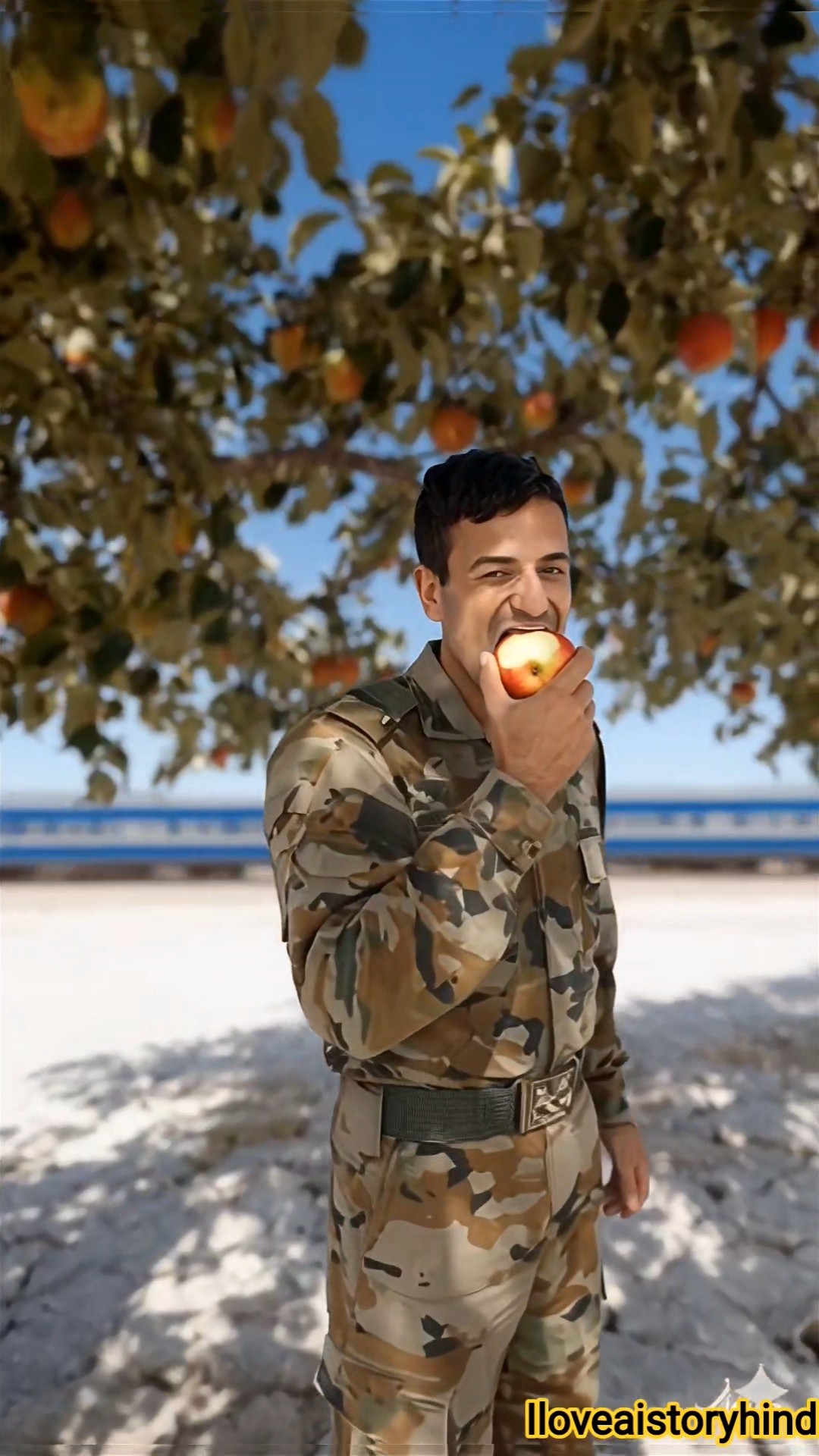 A Soldier Saved the Apple Tree in the Desert |#ai #shorts #tree – YouTube