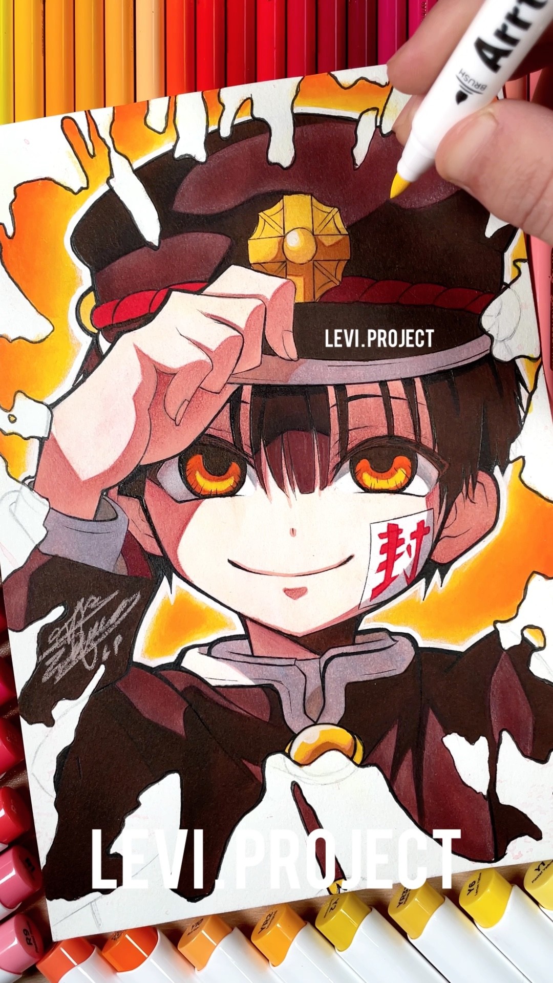 Drawing Hanako Kun✨💛/Stained Art🎨|| TBHK #hanakokun #drawinganime #shorts – YouTube