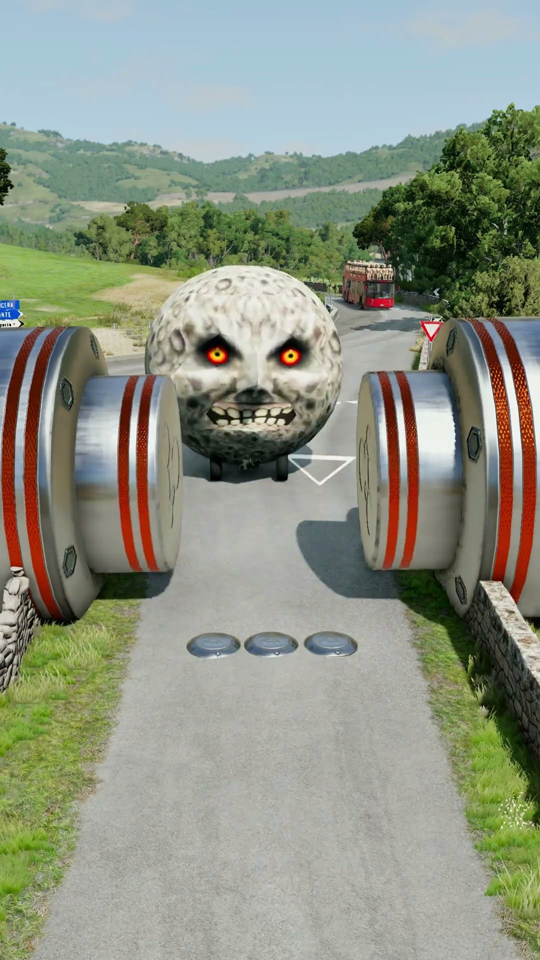 Colourful Long Capsule Buses vs Hydraulic Crush – BeamNG.Drive #shorts #beamngdrive #bus – YouTube