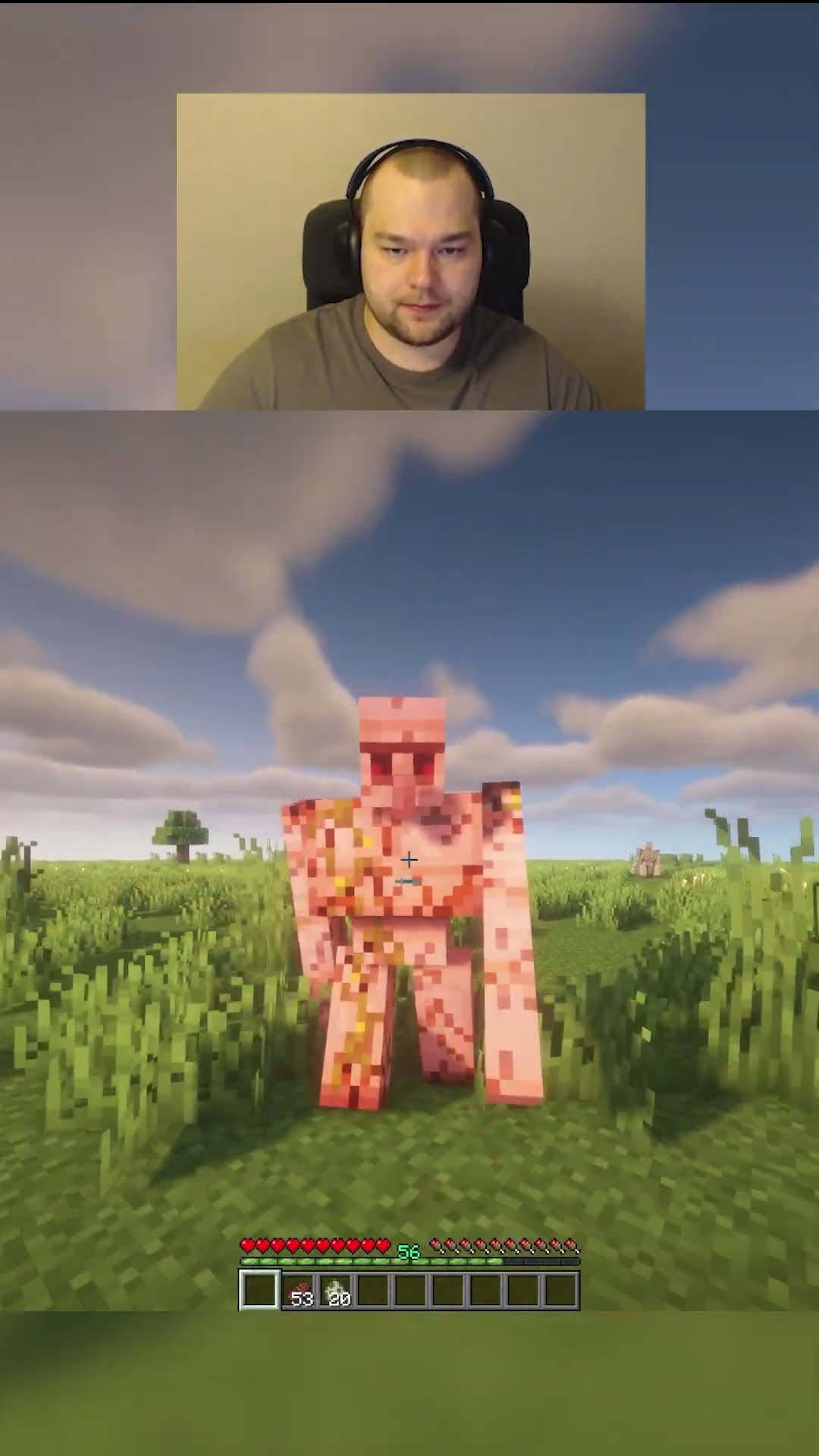 Killing an iron golem unarmed in minecraft day 40 #shorts #viralshorts – YouTube