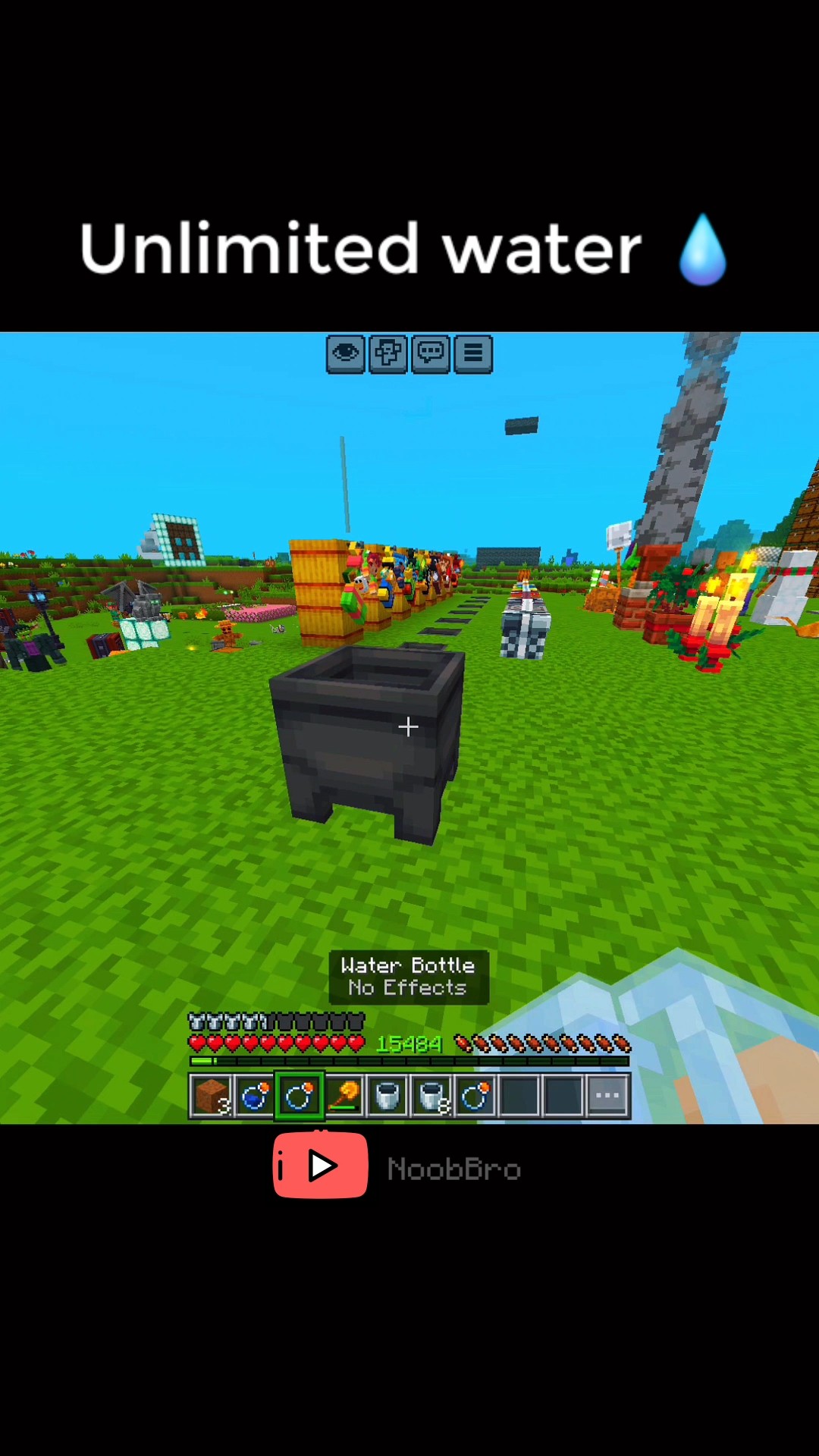 Minecraft unlimited water trick 😳|#minecraft #shorts – YouTube