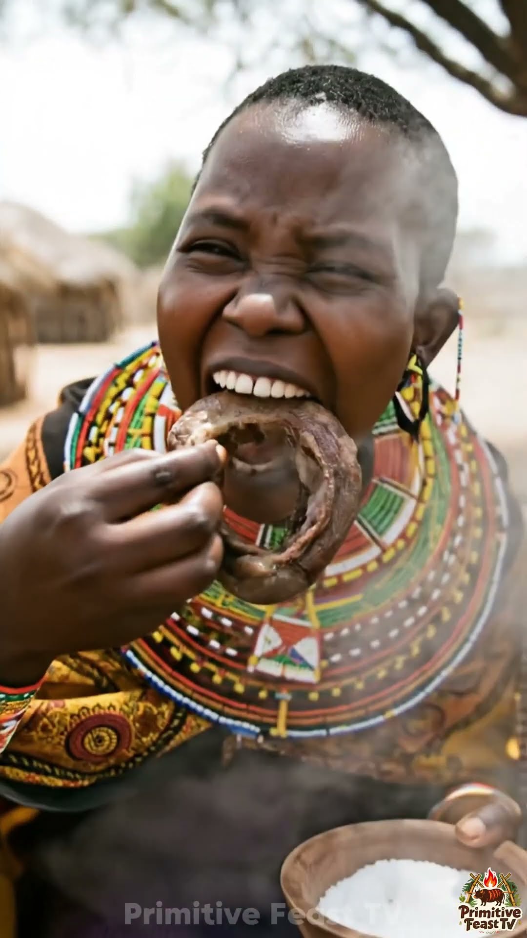 Would You Eat This Extreme Tribal Feast 😱🍖 #Shorts #PrimitiveFeastTV – YouTube