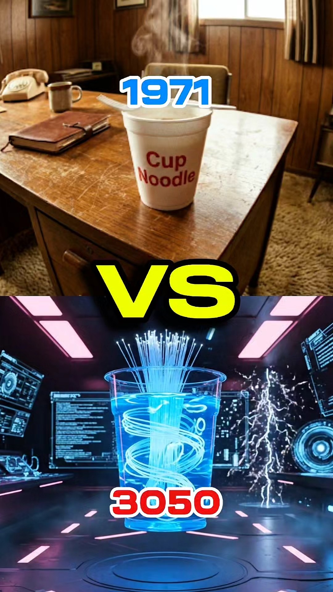 Cup Noodles: 1971 vs 3050 🍜😱 #Shorts – YouTube