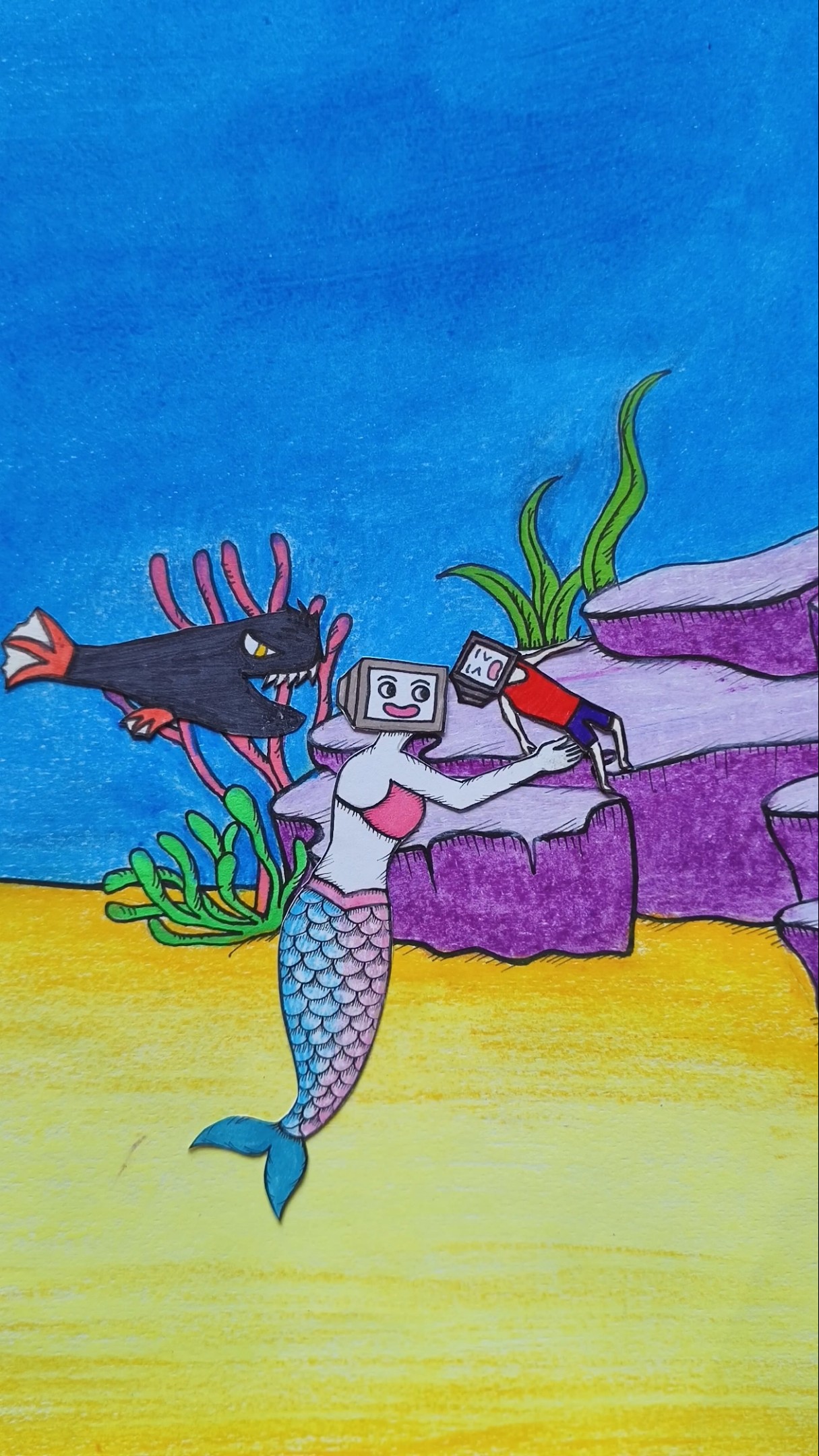 The mermaid saved the baby boy#shortsfeed #youtubeshorts #skibiditoilet #drawing #shorts – YouTube