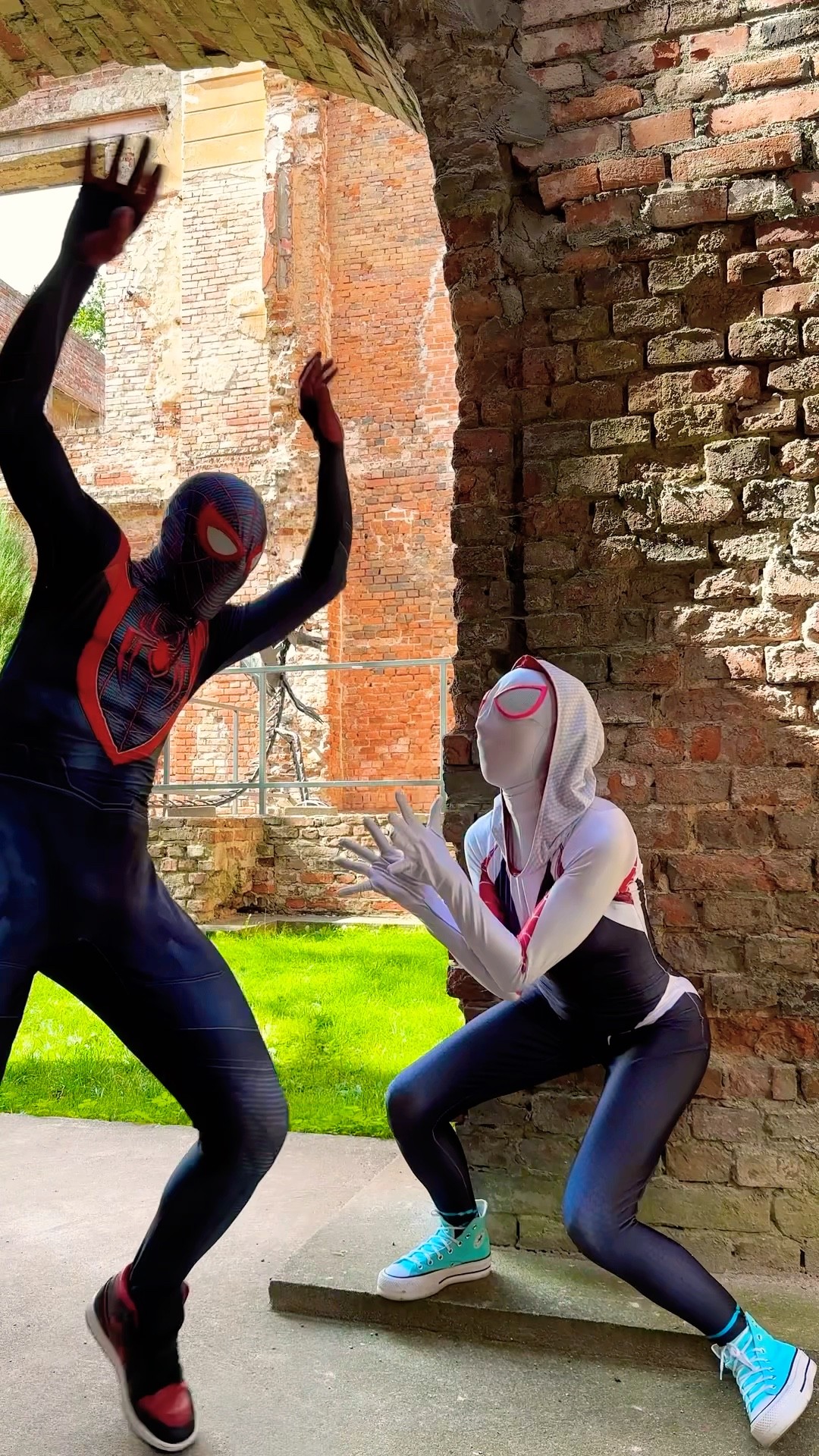 SpiderGwen Scares Spiderman Miles Again😱 #shorts – YouTube