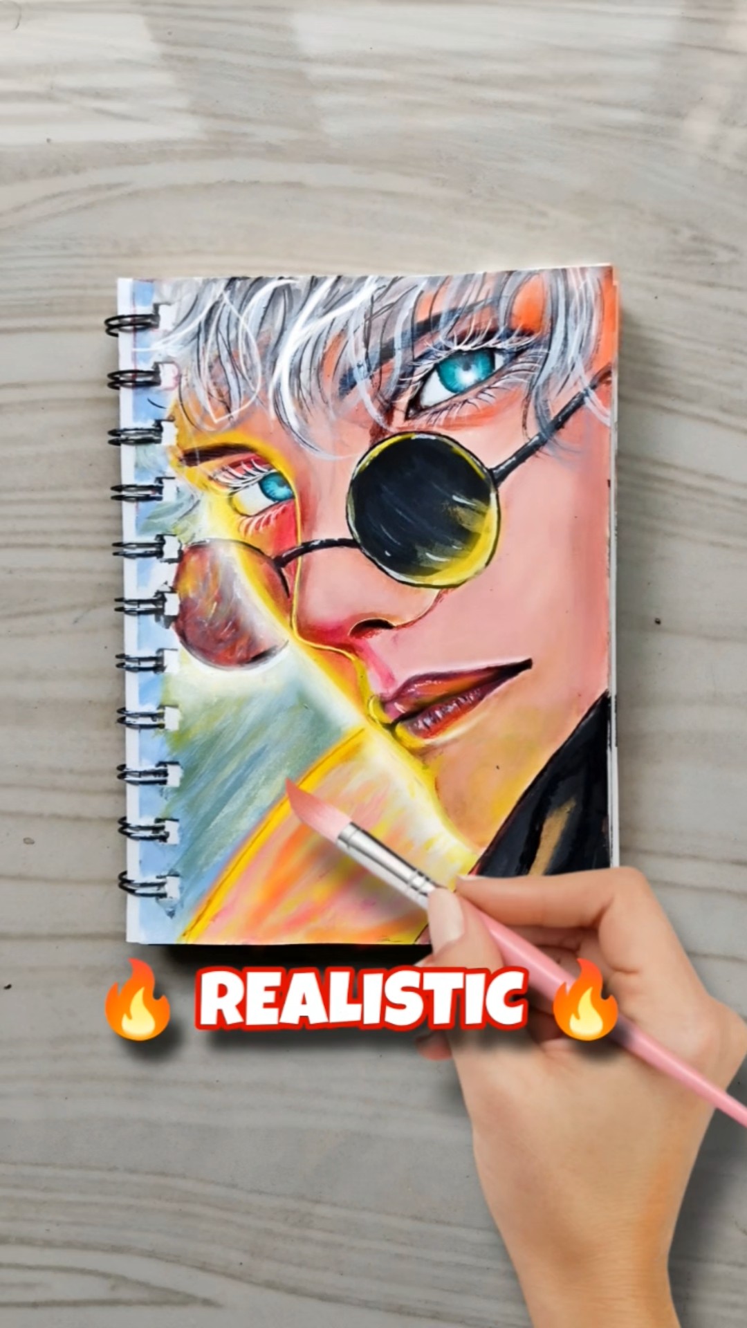 I Painted REALISTIC Gojo Satoru 🔥 #gojosatoru #realistic #shorts – YouTube