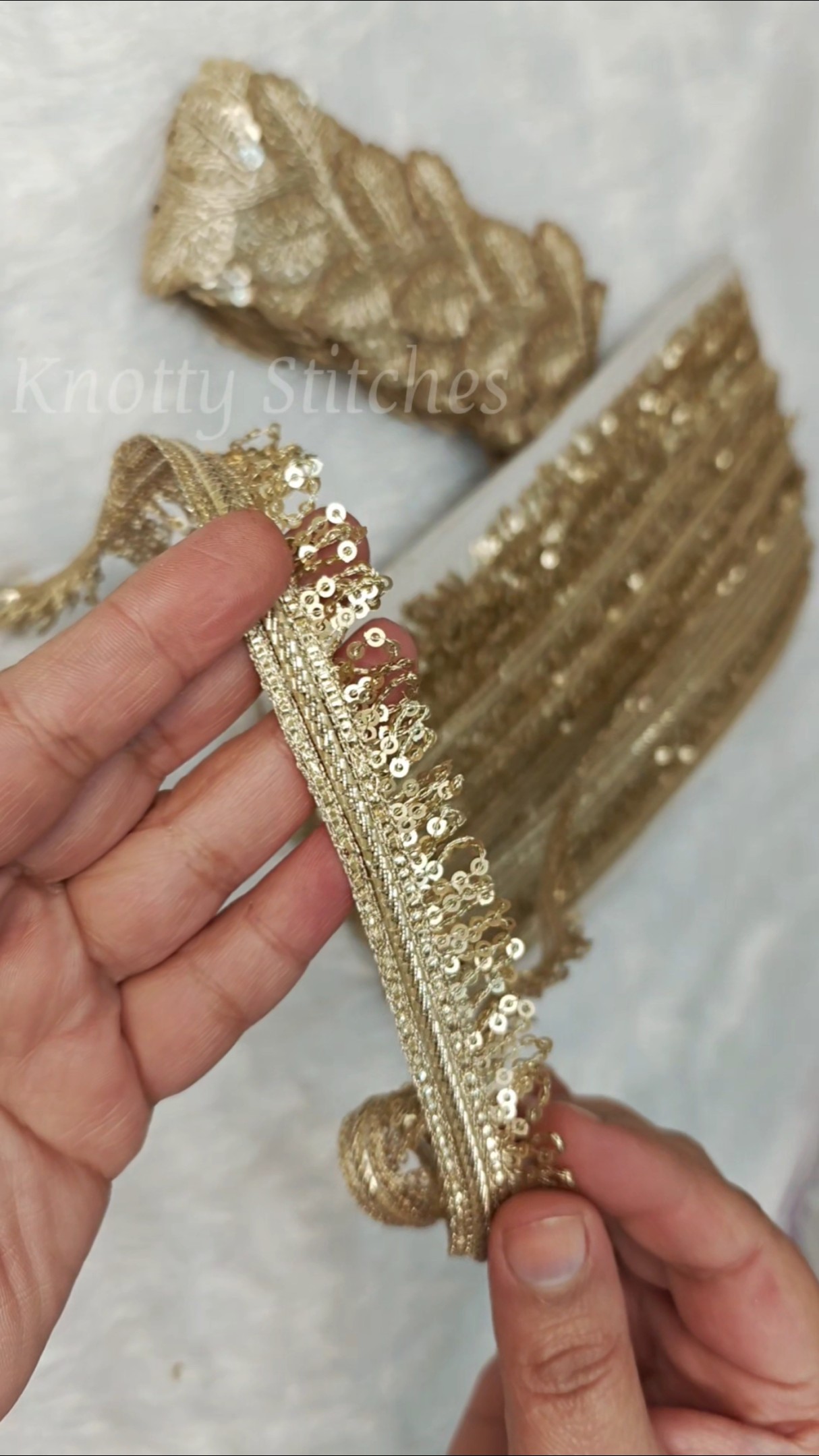 beautiful golden embroidery and sequin laces #shorts – YouTube