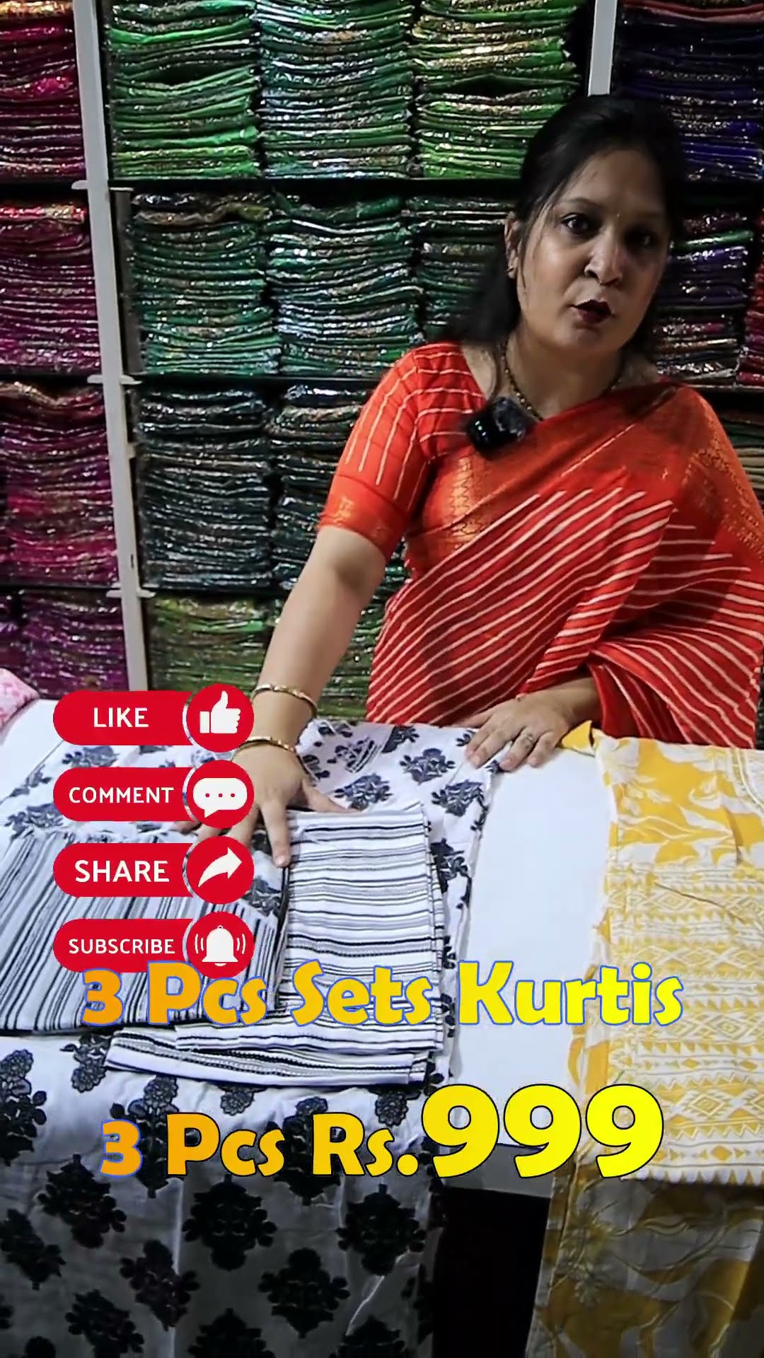 3 Pcs Set Kurtis 3 Sets வெறும் 999மட்டுமே #shorts #trending #kurtis #online #shopping #trend #online – YouTube
