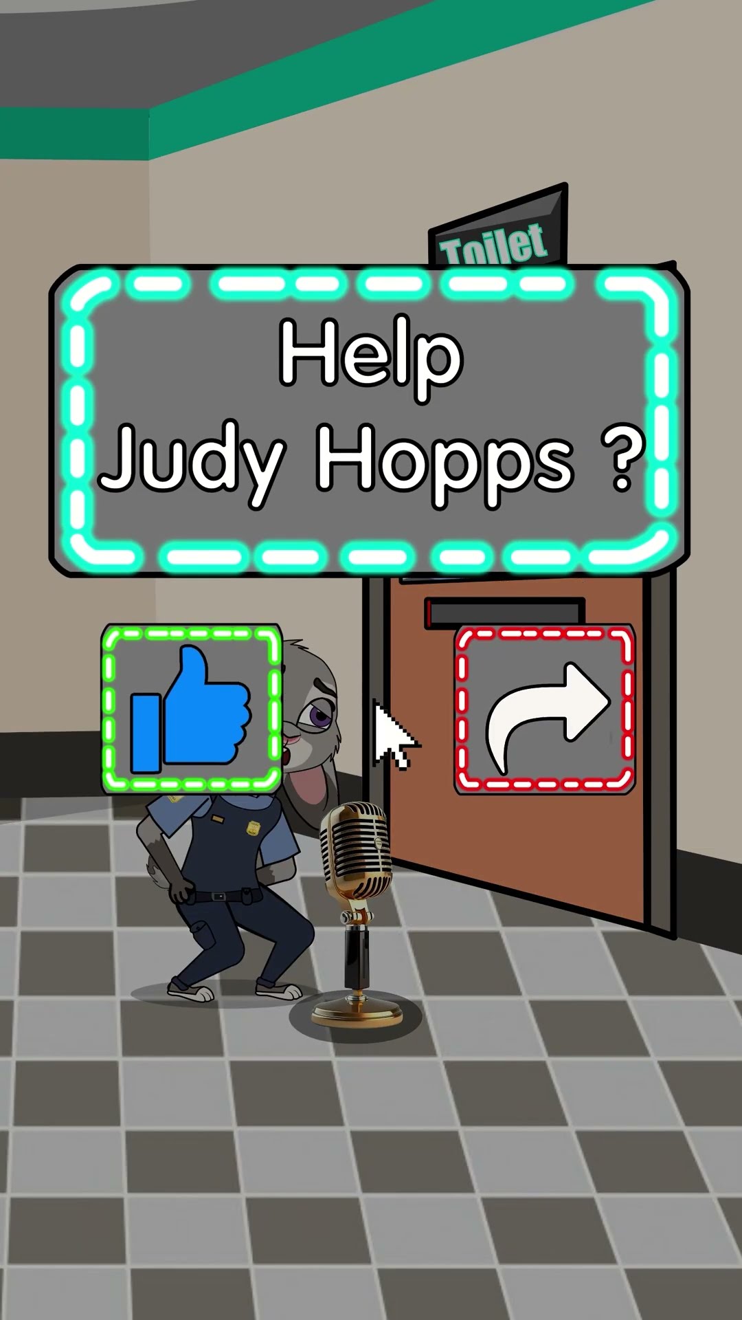 Zootopia 2 Music Challenge – Help Judy Hopps Open the Toilet door!!! #shorts – YouTube
