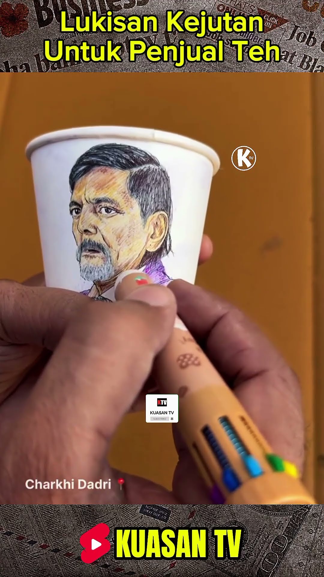 Lukisan Kejutan Untuk Penjual Teh #shorts #art #seni – YouTube