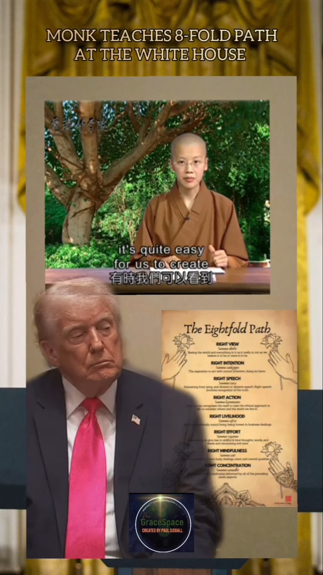 Monk Teaches 8-Fold to White House/Walk for Peace #shorts – YouTube