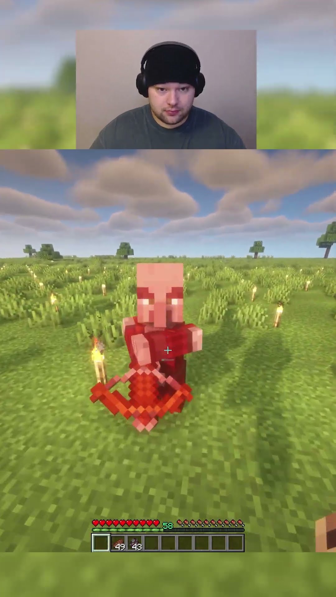 Killing a Pillager unarmed in minecraft day 81 #shorts #viralshorts – YouTube