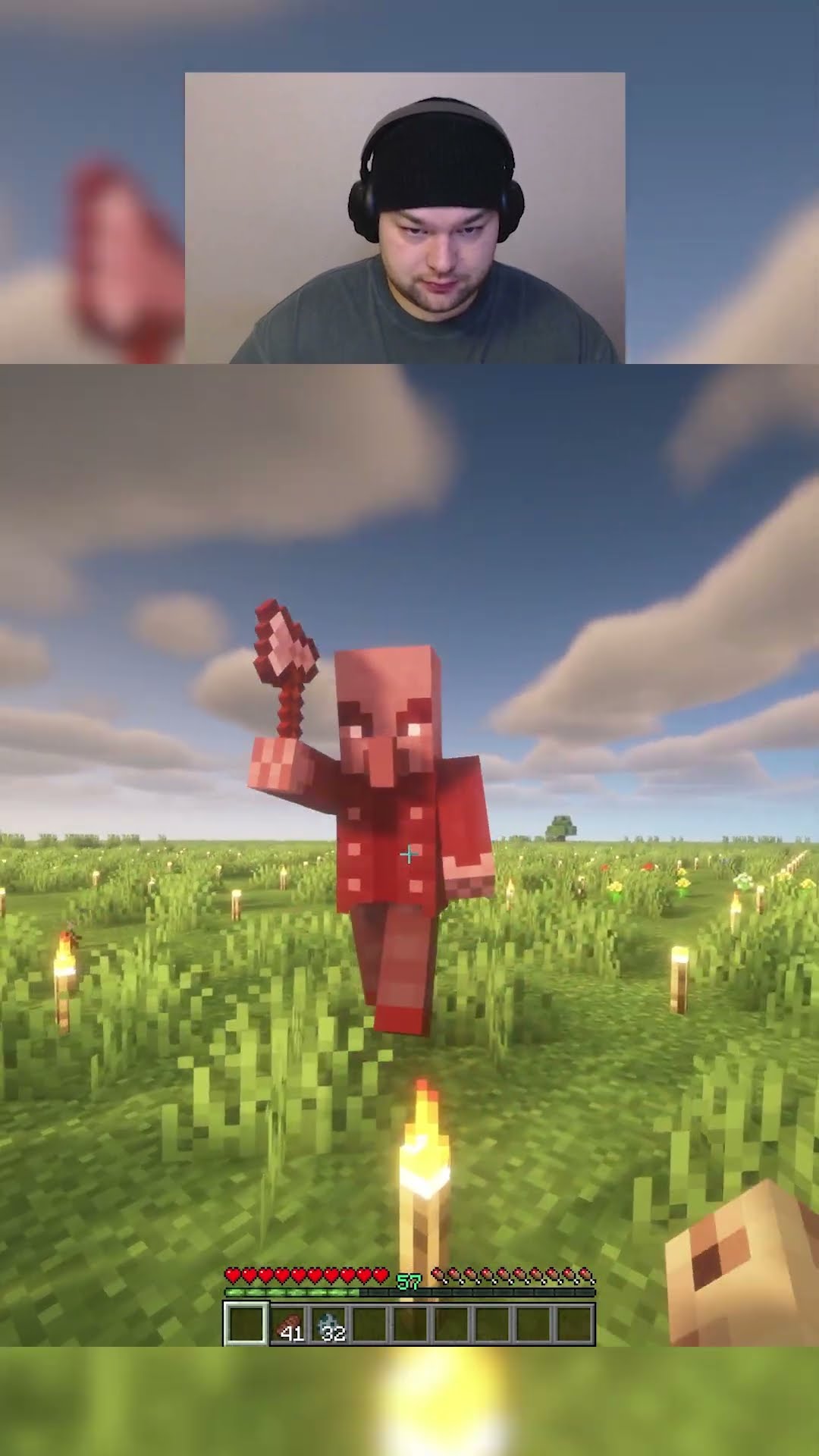 Killing an vindicator unarmed in minecraft day 86 #shorts #viralshorts – YouTube