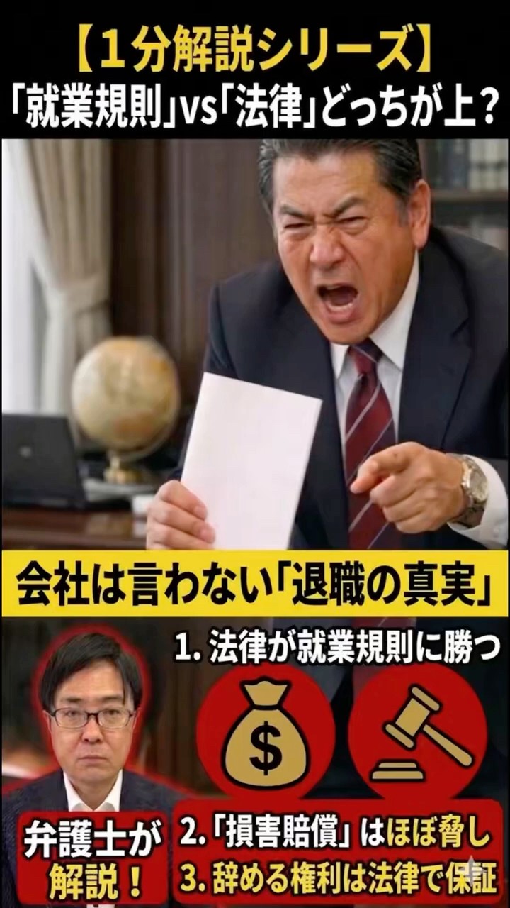 【退職代行 弁護士】「3ヶ月前に言え！」は法律違反？！ #Shorts – YouTube