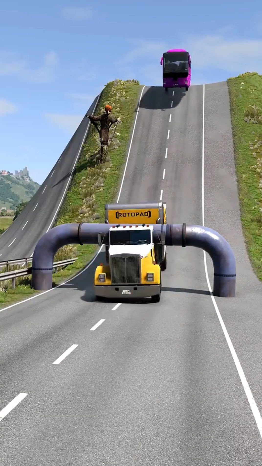 Buses & Trucks vs Low pipe – BeamNG.drive #shorts #beamngdrive #beamng – YouTube
