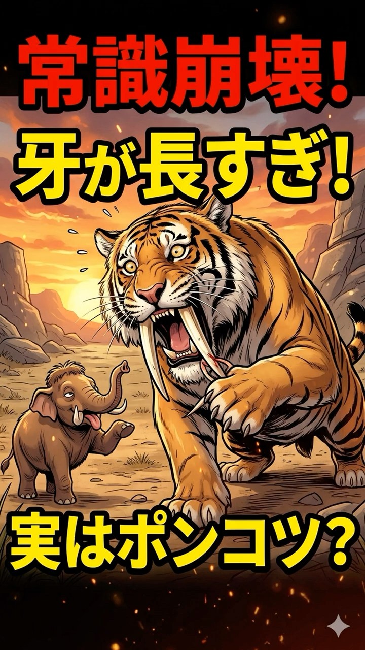 サーベルタイガーは狩りが下手だった？#雑学 #shorts #サーベルタイガー #古生物 #恐竜 – YouTube