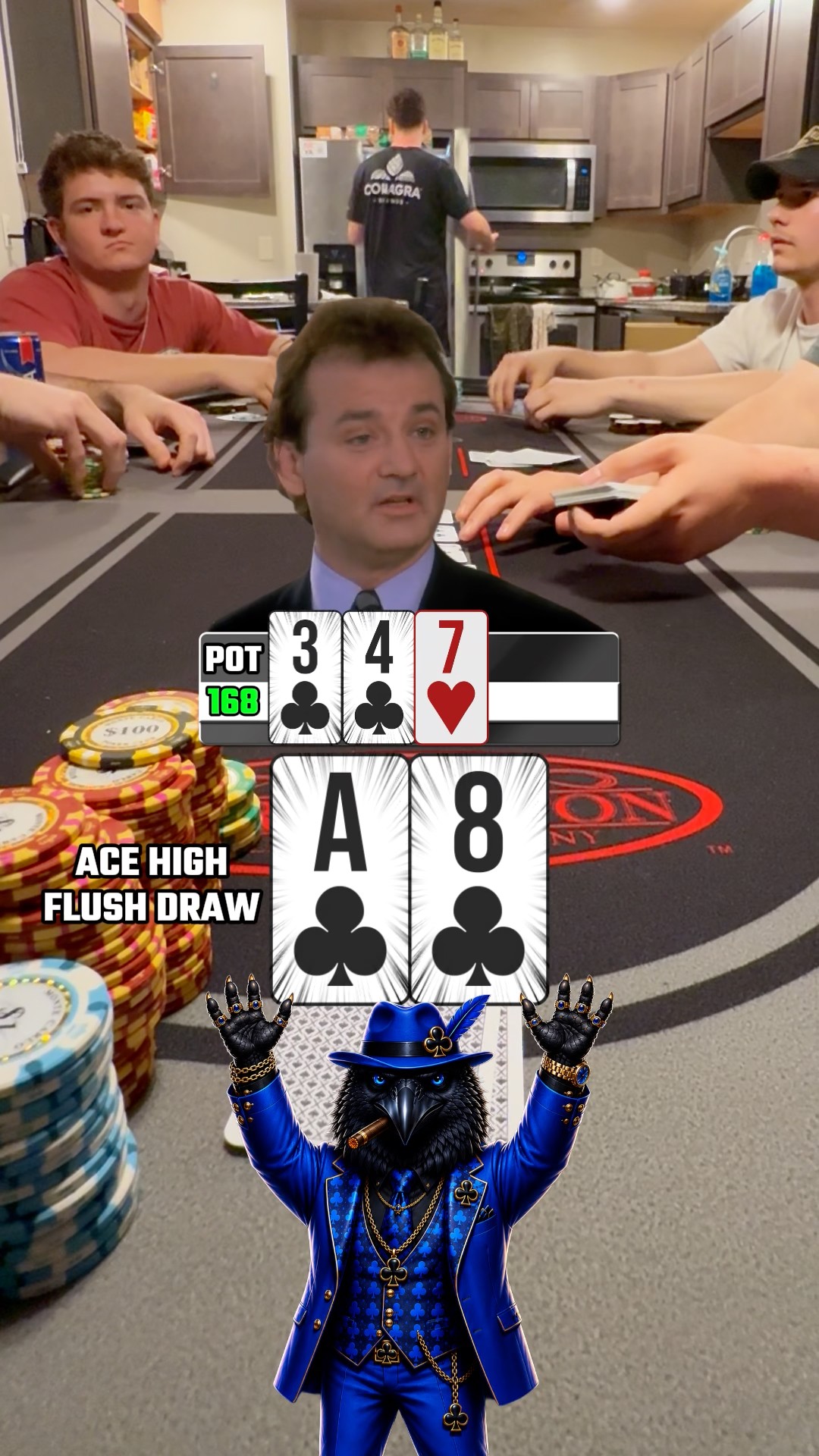 ALL IN with the NUT FLUSH DRAW! 😱 #shorts #poker – YouTube